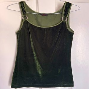 Dark green velvet top!